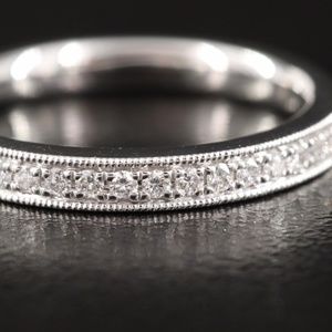 Diamond Wedding Band .22CTW Diamonds 14k White Gold